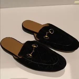 Gucci Black and Gold Mules Luxurious Design Gucci Princetown Leather Mules | Neiman Marcus main image 4